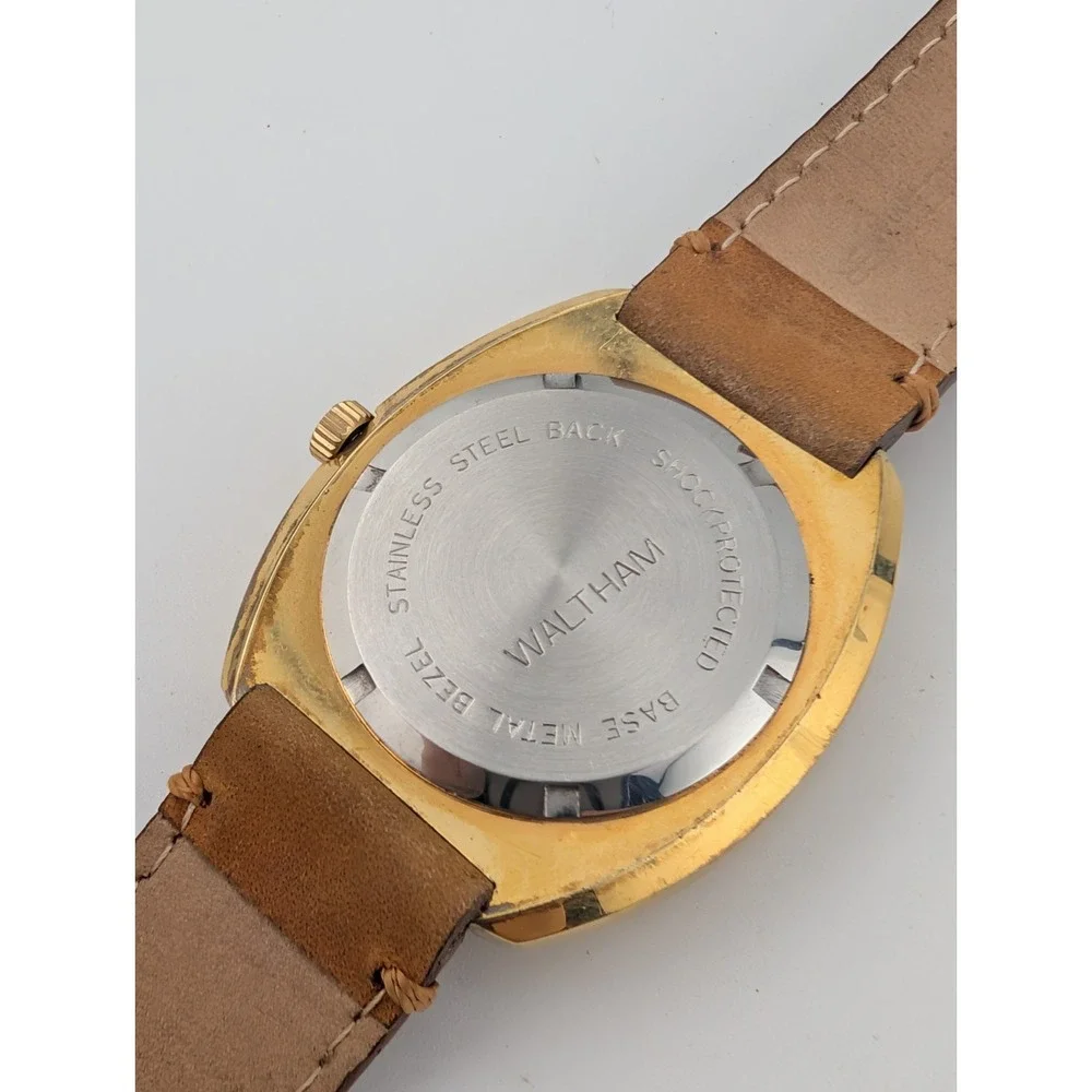 Vintage Waltham 17 Jewels Manual Wind Watch 38mm Cushion Case- Working